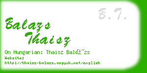 balazs thaisz business card